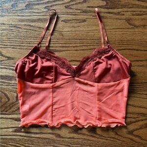 Stretchy bustier mesh cami. No brand name.